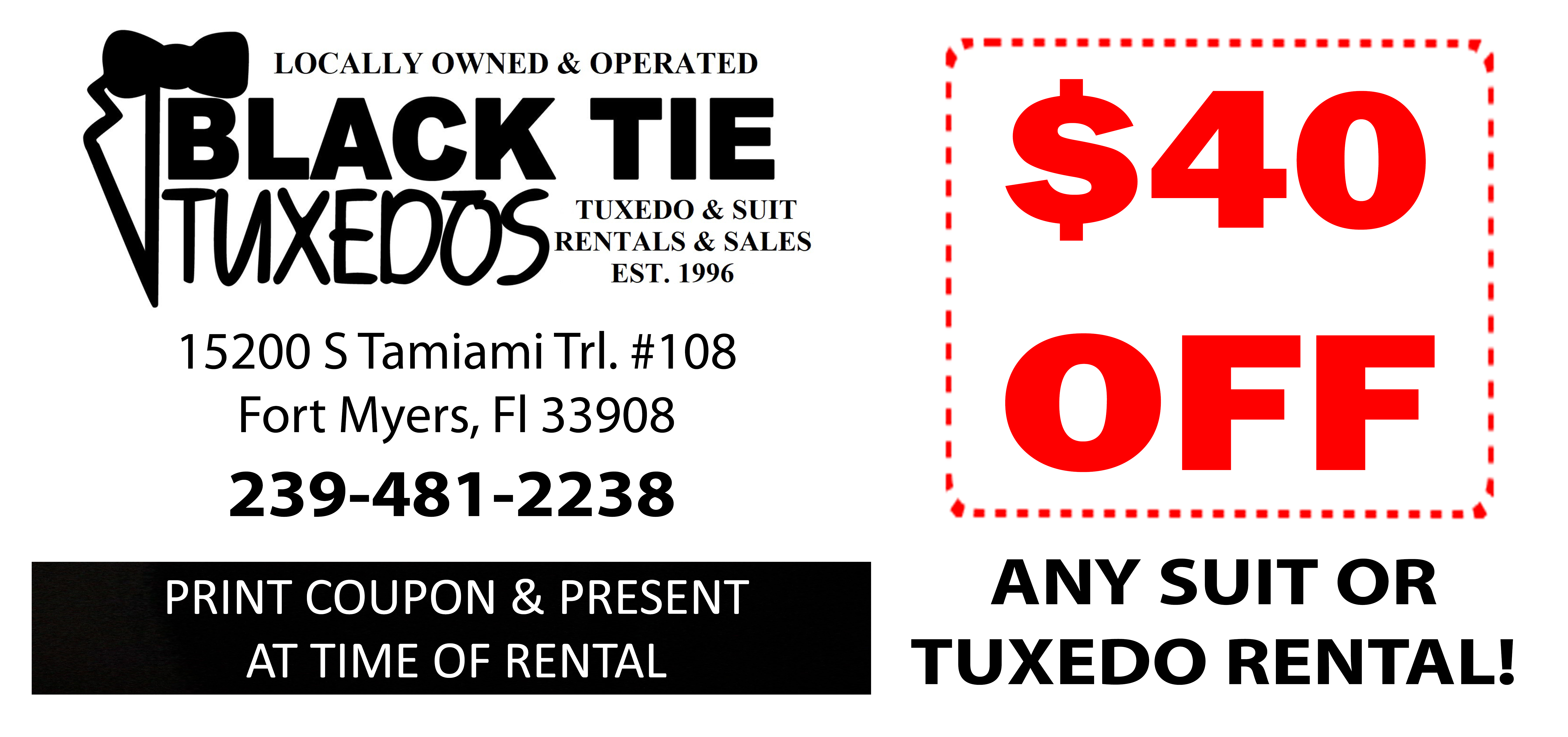 BLACK TIE $40 OFF RENTAL COUPON PSD BLACK TIE $40 OFF RENTAL COUPON PSD